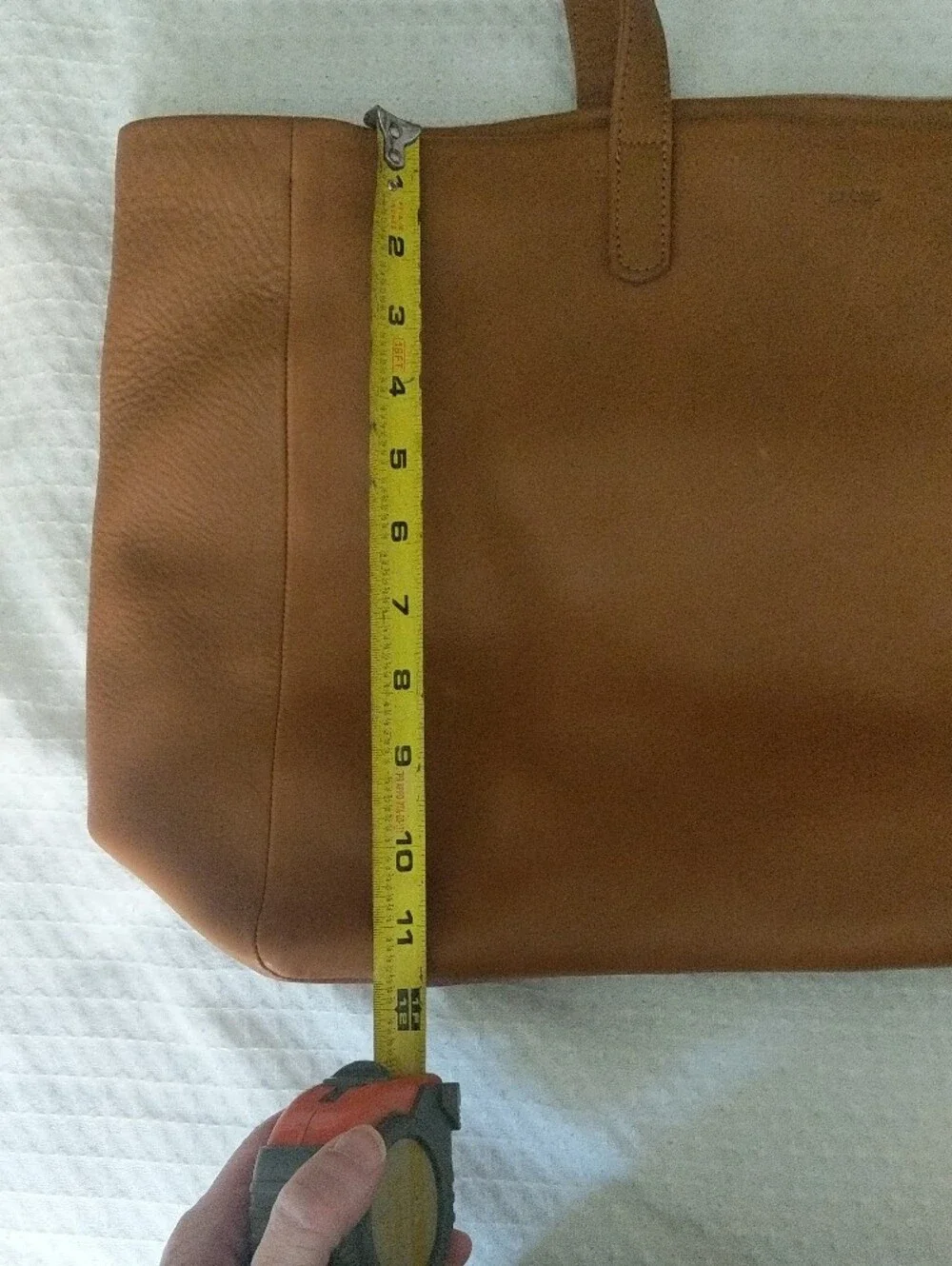 ✨ RARE FIND: Vintage USA BAGGU Minimalist Leather Tote in Saddle Tan ✨